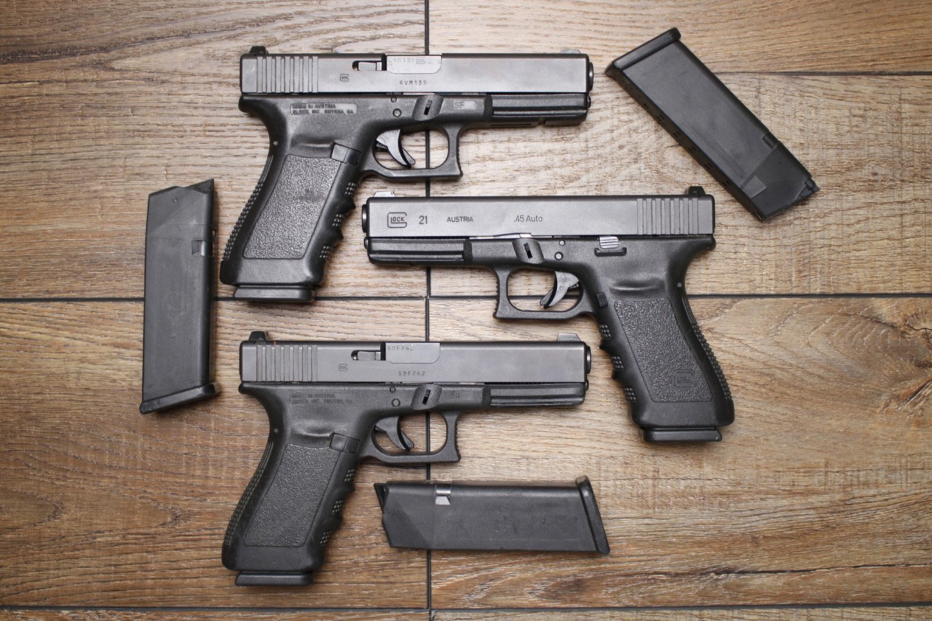 GLOCK 21SF Gen3 45 ACP Police Trade-in Pistols (Very Good Condition
